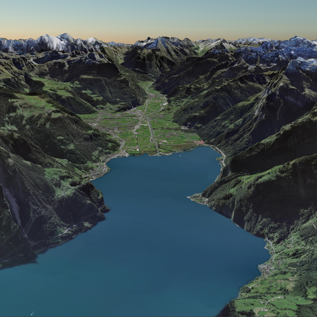 Schweizer Terrain - Alpenlandschaft-Rendering